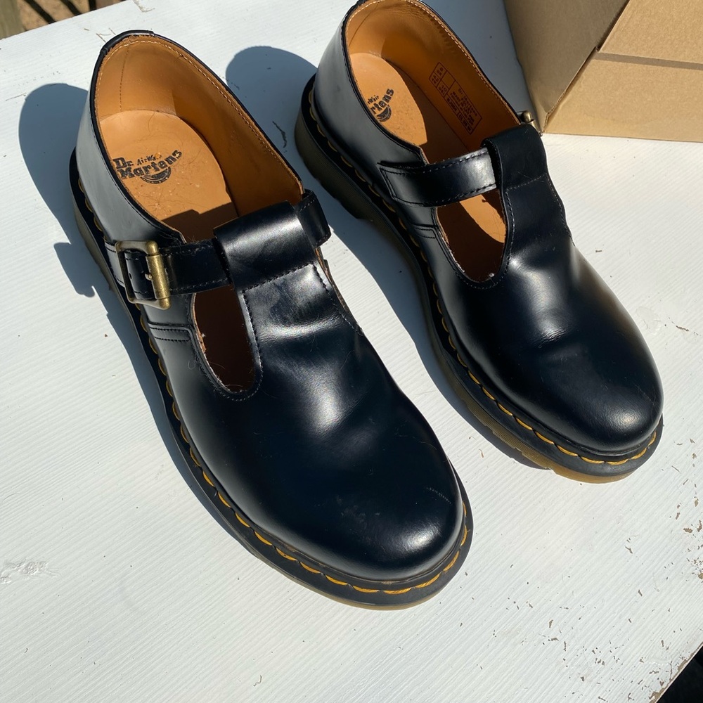 Doc Martens Air Wair Polley, Black, Smooth. UK 8, EU 42, US 10